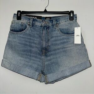 BDG Mom High Waist Denim Faded Blue Jean Shorts